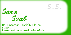 sara svab business card